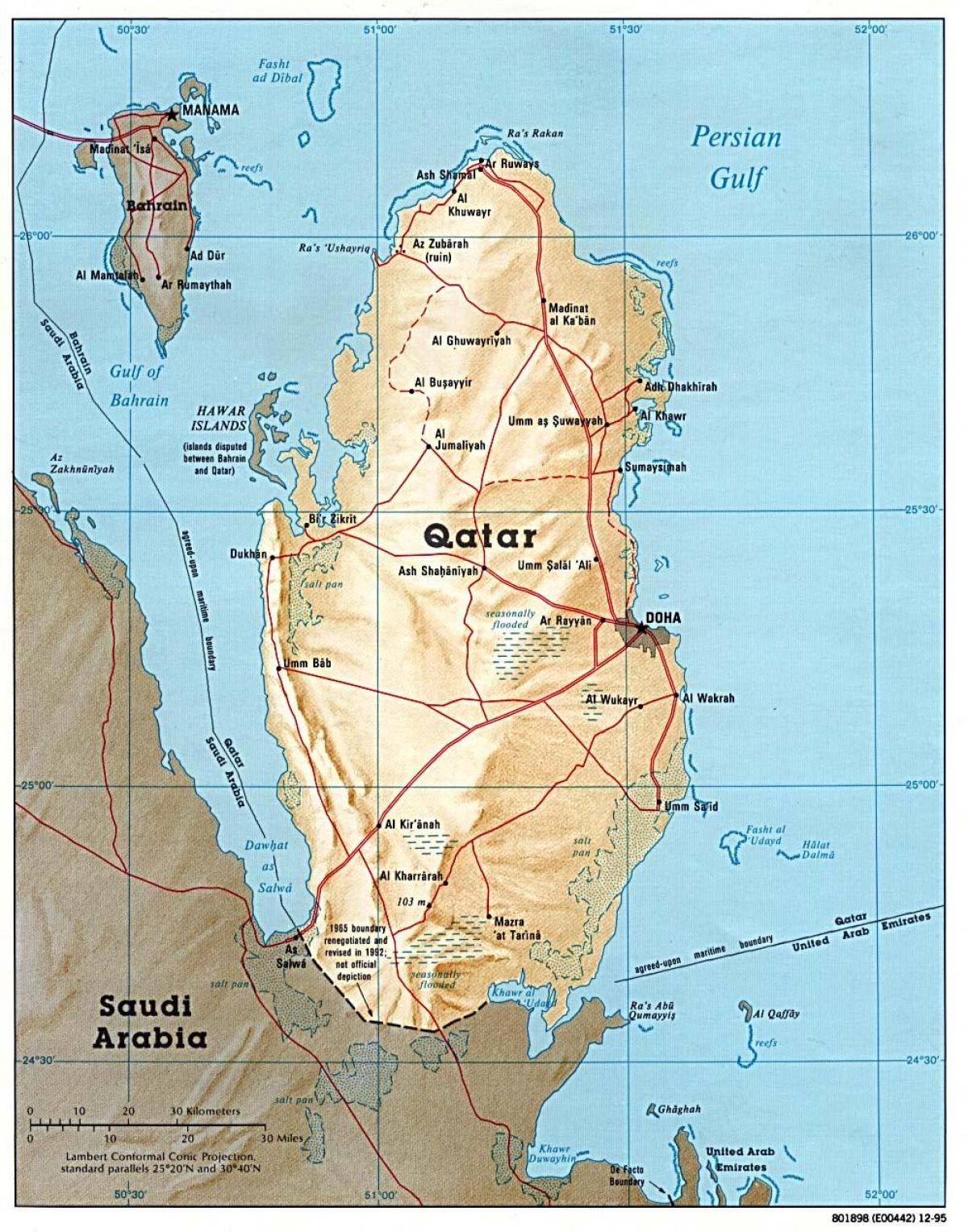 qatar mapa completo