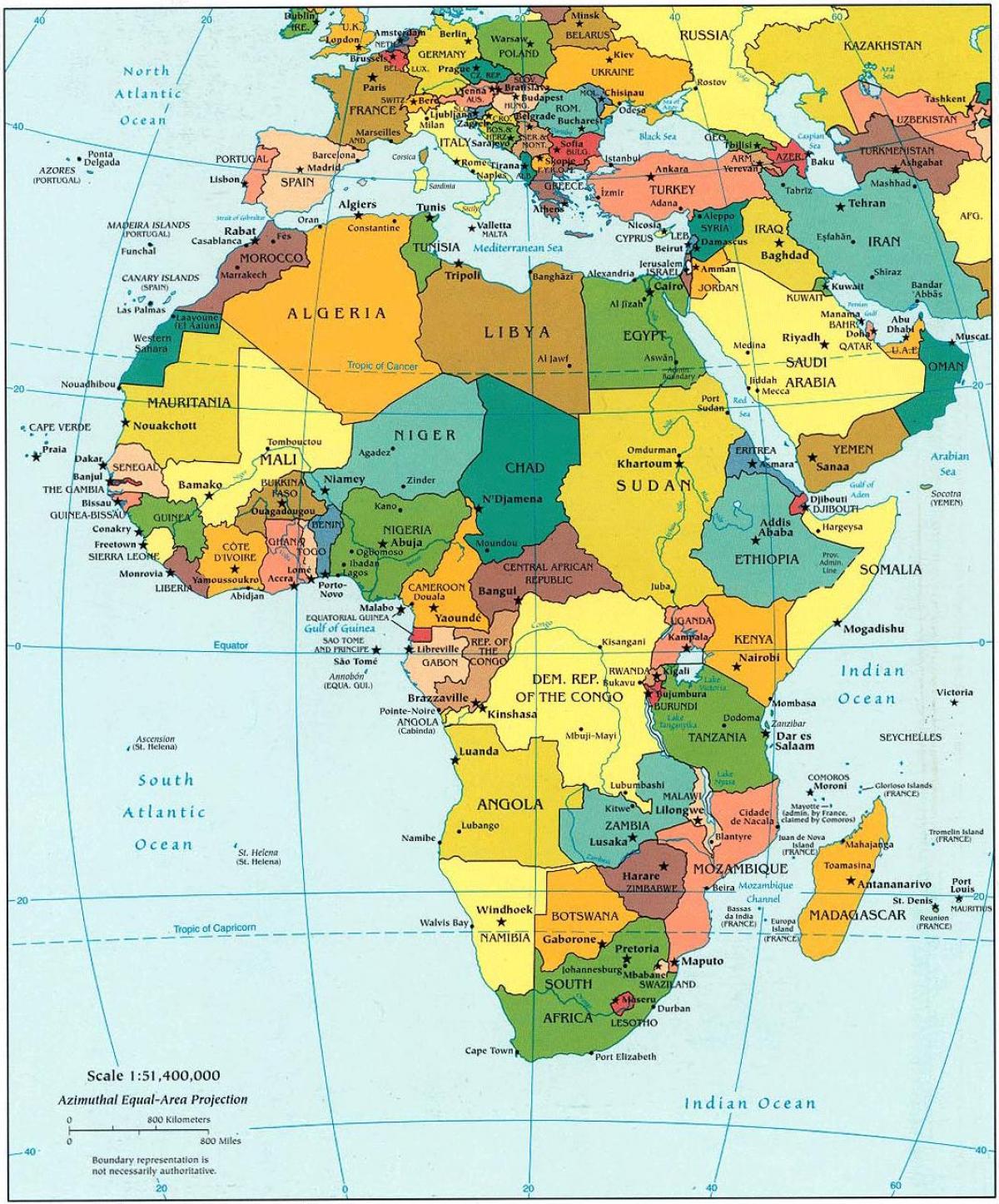 Mapa de qatar áfrica 