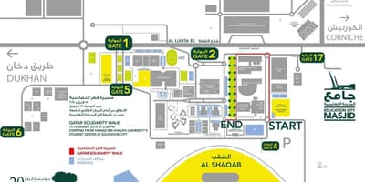 Mapa de la fundación de qatar