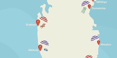 Al shamal playa de qatar mapa
