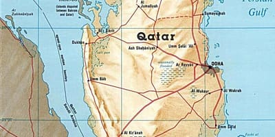 Mapa de qatar, islas 