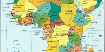 Mapa de qatar áfrica 