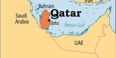 Mapa de qatar asia