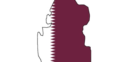 Mapa de la bandera de qatar