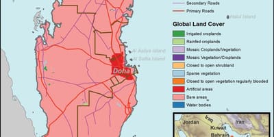 Mapa de qatar climático