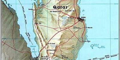 Mapa de qatar carretera 