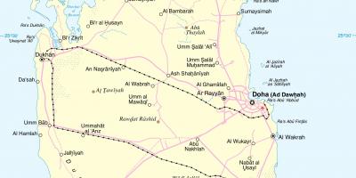 Qatar camino recorrido en el mapa