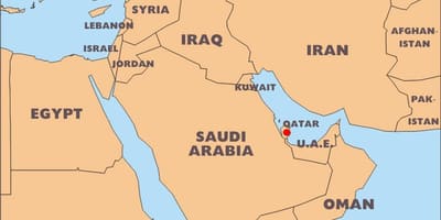 Mapa del mundo de qatar ubicación