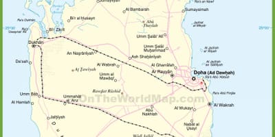 Mapa de qatar detallada