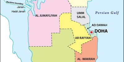 Mapa de qatar región