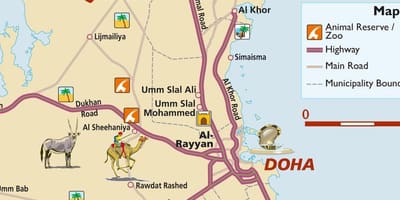 Mapa de qatar turístico
